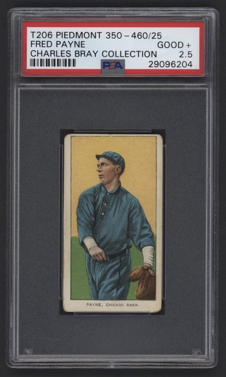 Baseball and Trading Cards - T206 Piedmont 350-460/25 Fred Payne PSA 2.5 From The Charles Bray Collection