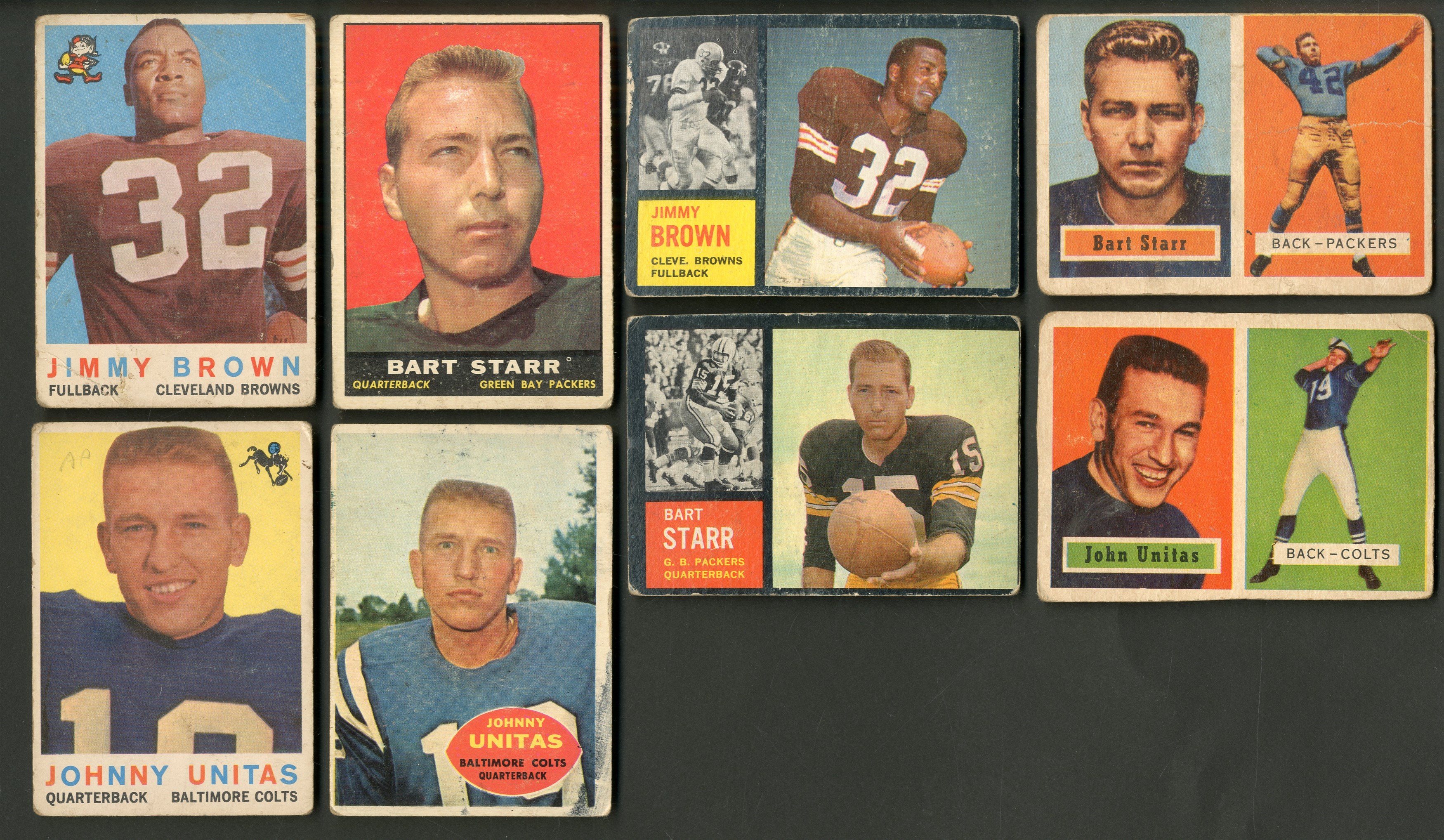 1950s-60s Topps, Fleer, Post & Philadelphia Football Partial Sets - Unitas RC (550+)