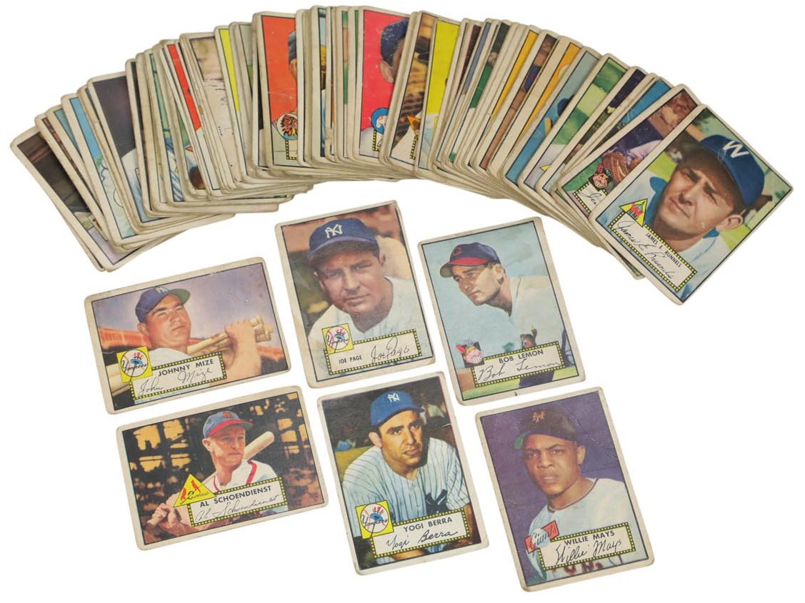 Baseball and Trading Cards - 1952 Topps Baseball Partial Set w/Willie Mays (100+)
