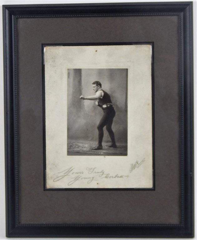 Autographs Boxing - Young Corbett Signed Cabinet Card