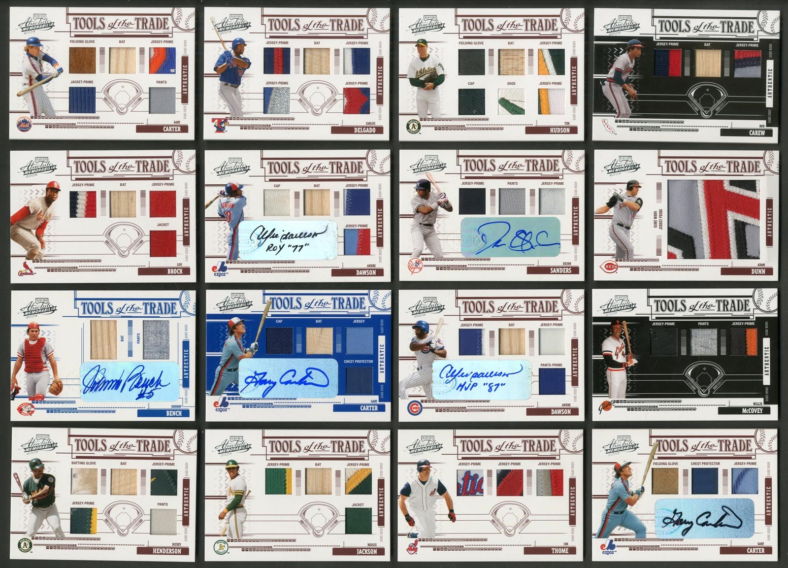 Baseball and Trading Cards - Incredible 2005 Absolute Memorabilia Tools of the Trade Autograph & Multi-Patch Collection (137 Cards, 570 Swatches, 37 Autos)