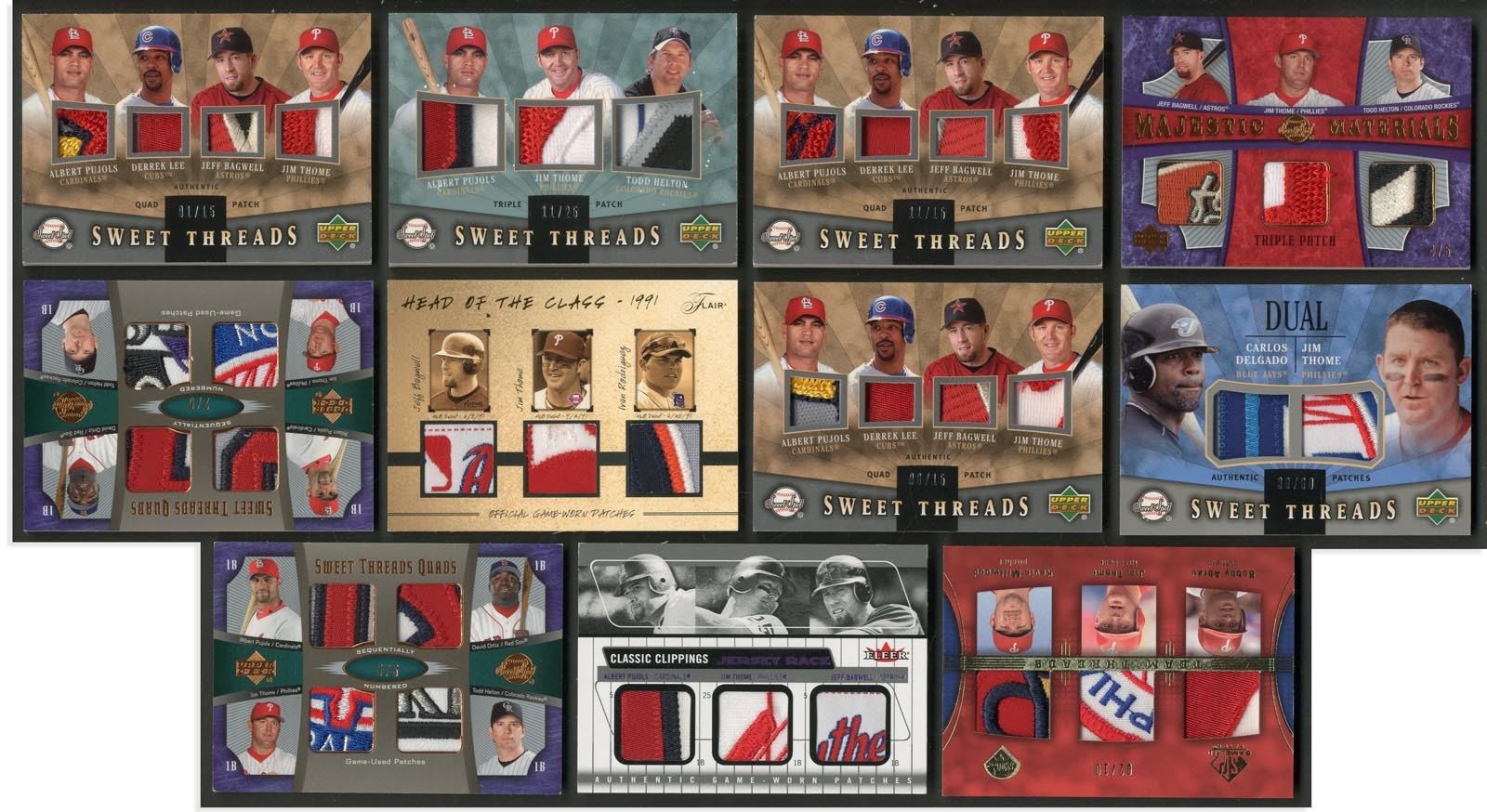 Jim Thome Master Collection - Modern Insert Multi-Patch Collection with Hall of Fame Legends (110+)