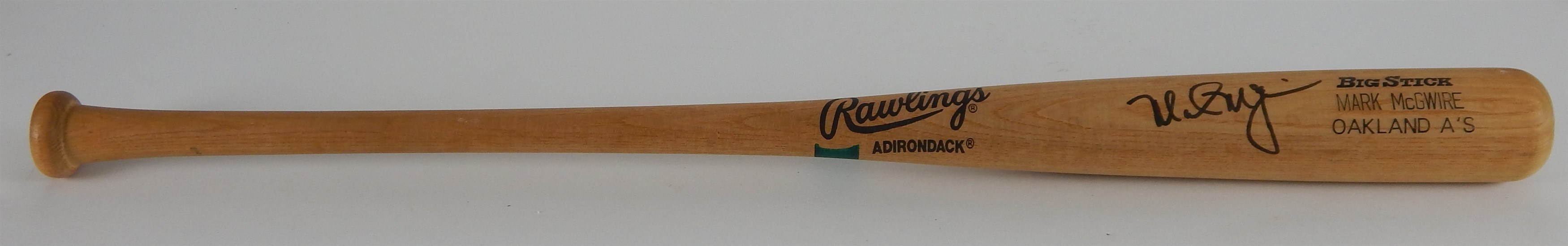 1992 Mark McGwire Signed Game Issued Bat