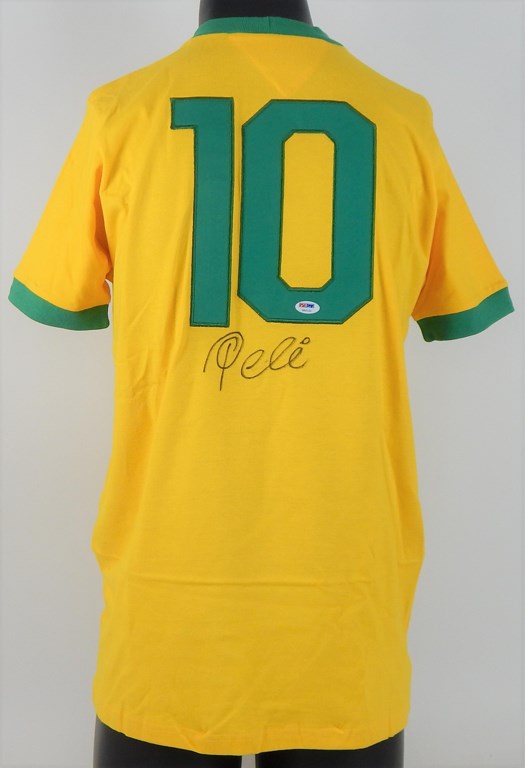 Soccer - Pele Signed Replica Jersey PSA/DNA