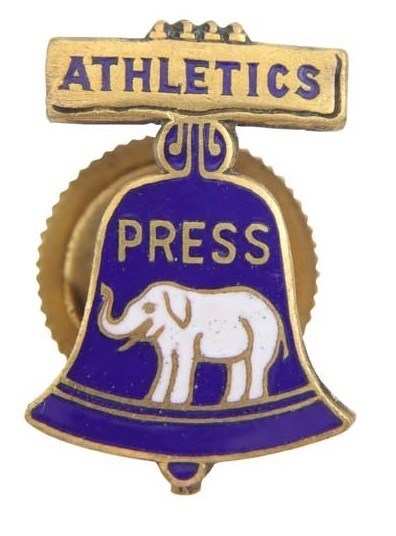 Tickets, Publications & Pins - 1931 Philadelphia Athletics World Series Press Pin