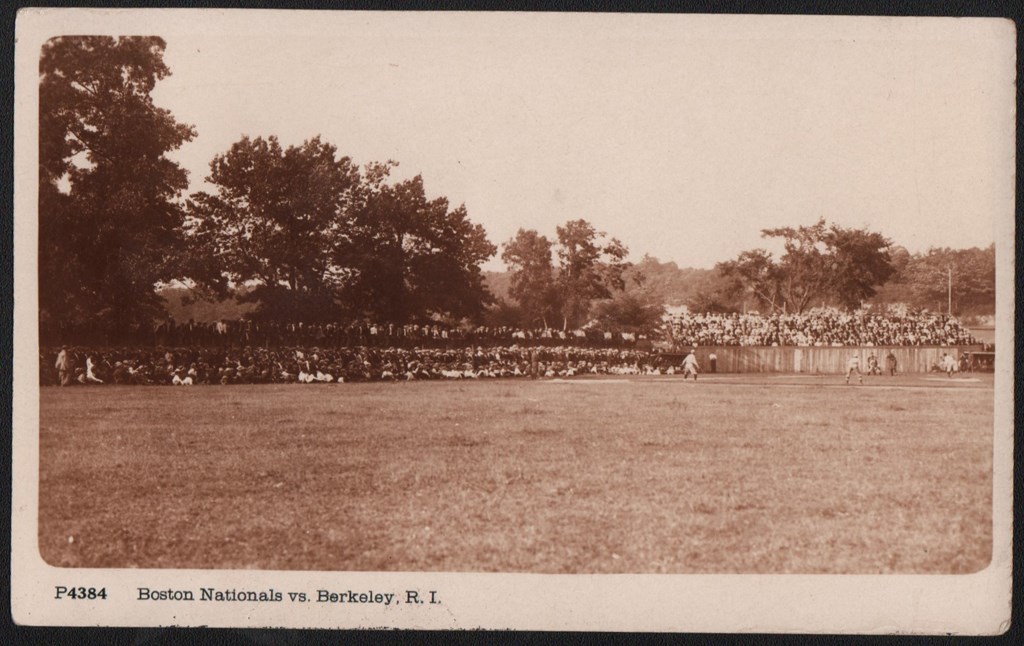 Baseball Postcards - 1910's Boston Nationals v. Berkeley Rhode Island RPPC