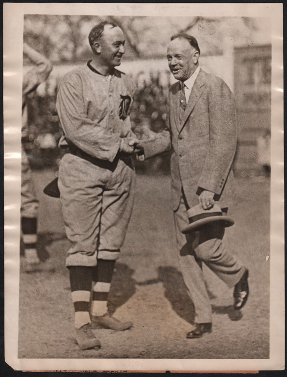 Baseball Photographs - 1924 Ty Cobb & Billy "Never On" Sunday Type 1 Photo (PSA)