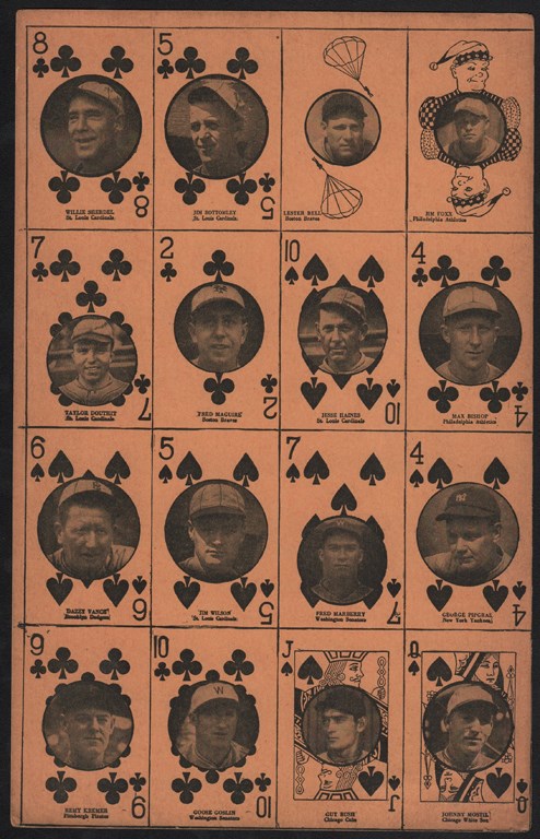 Baseball and Trading Cards - 1927 Strip Card Uncut Sheet W560