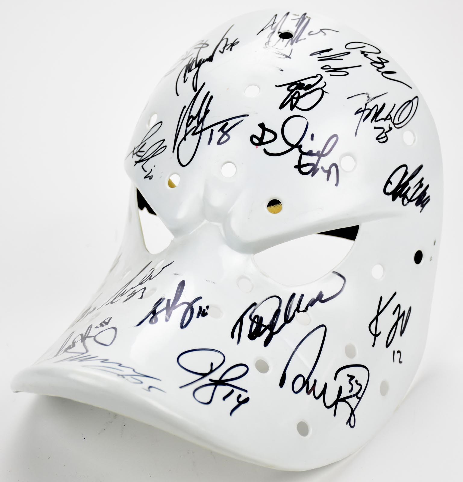 Hockey - 1997-98 Mighty Ducks Team Signed Mask