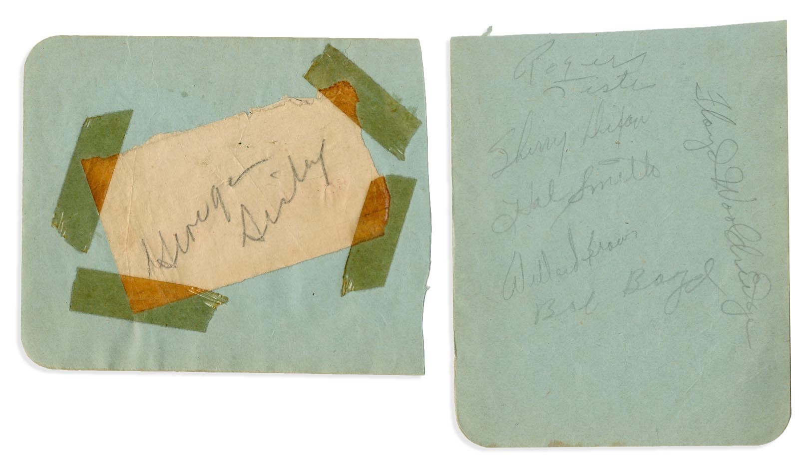 Baseball Autographs - Willard Brown and George Sisler Autographs