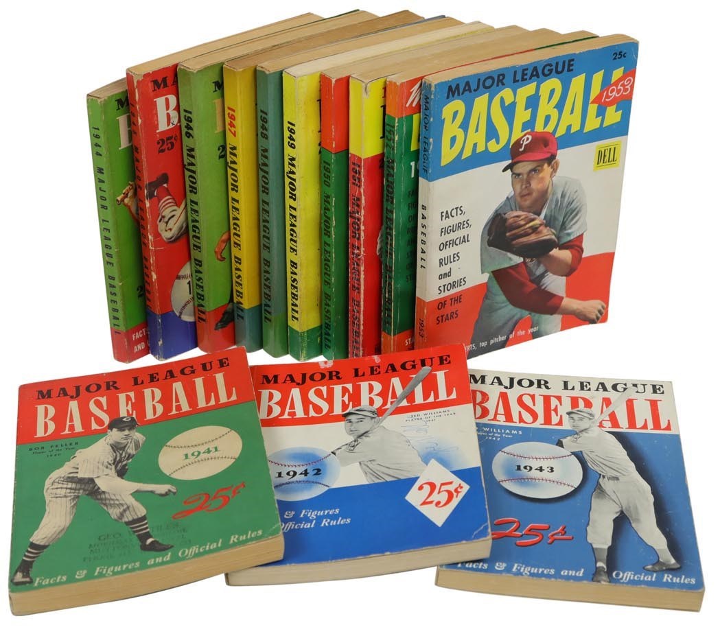Tickets, Publications & Pins - 1941-53 "Major League Baseball" Book Complete Run (13)