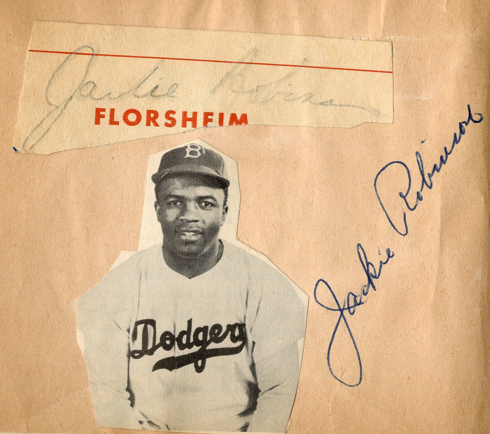 1954 Brooklyn Dodgers & Celebrities Autograph Album w/Jackie Robinson