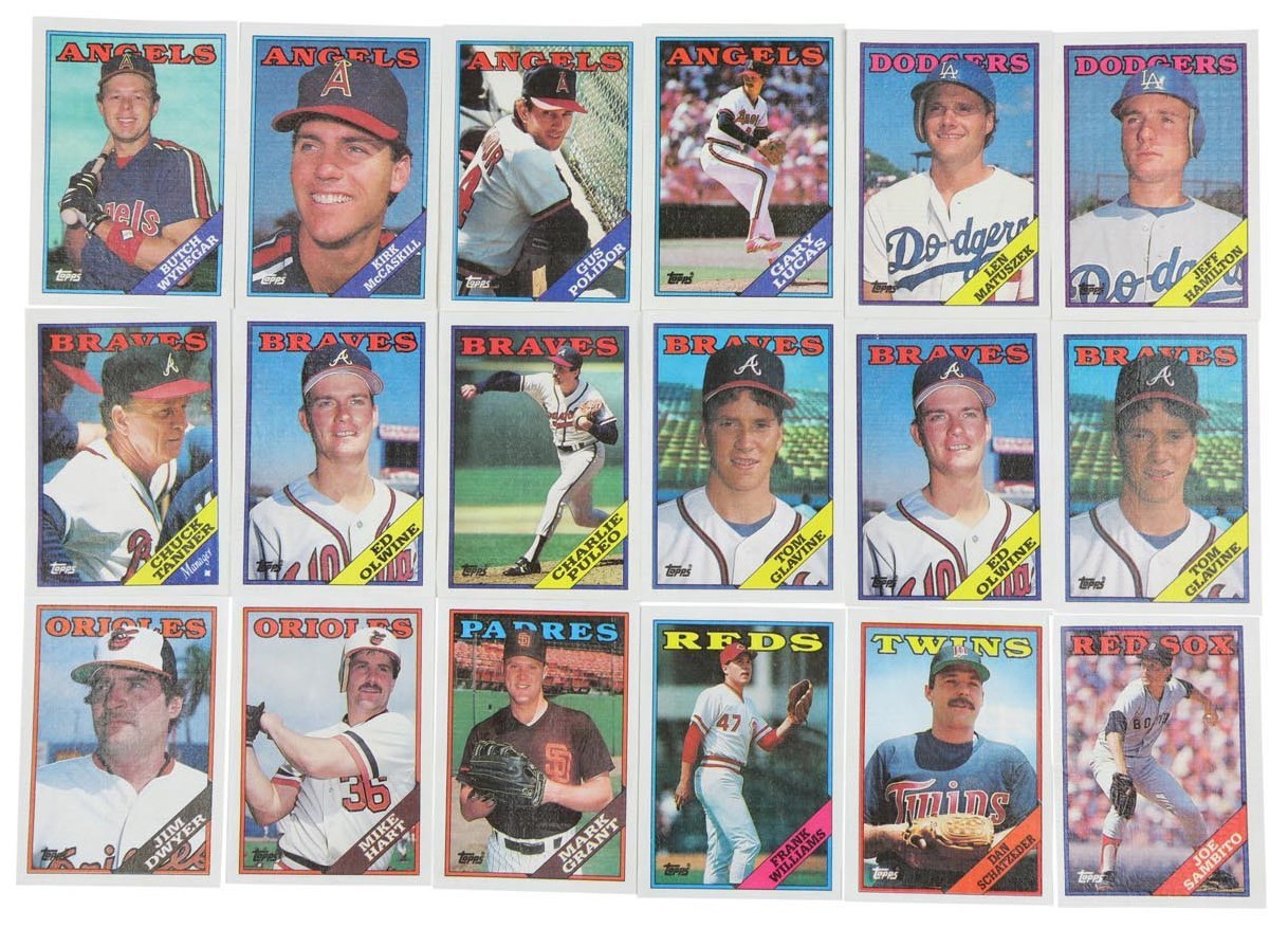 Truly Rare 1988 Topps Cloth Test Issue Near Complete Set, Glavine Rookies & More (130+)