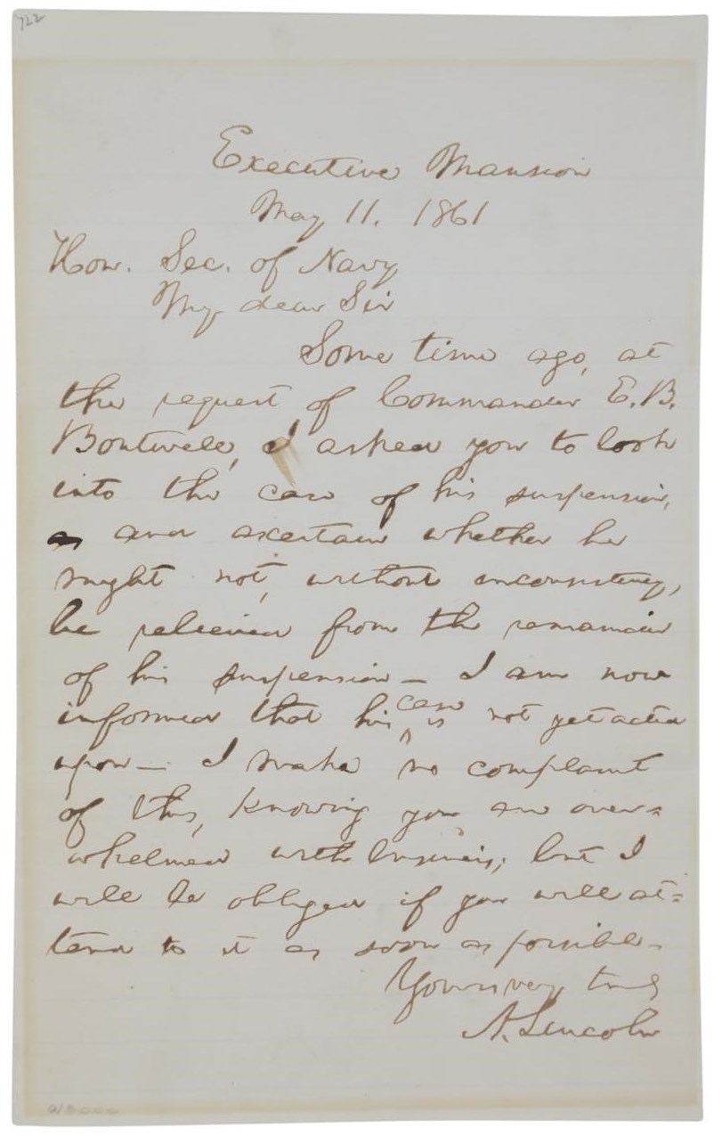 Rock And Pop Culture - 1861 Abraham Lincoln Signed Handwritten Letter as President (PSA)