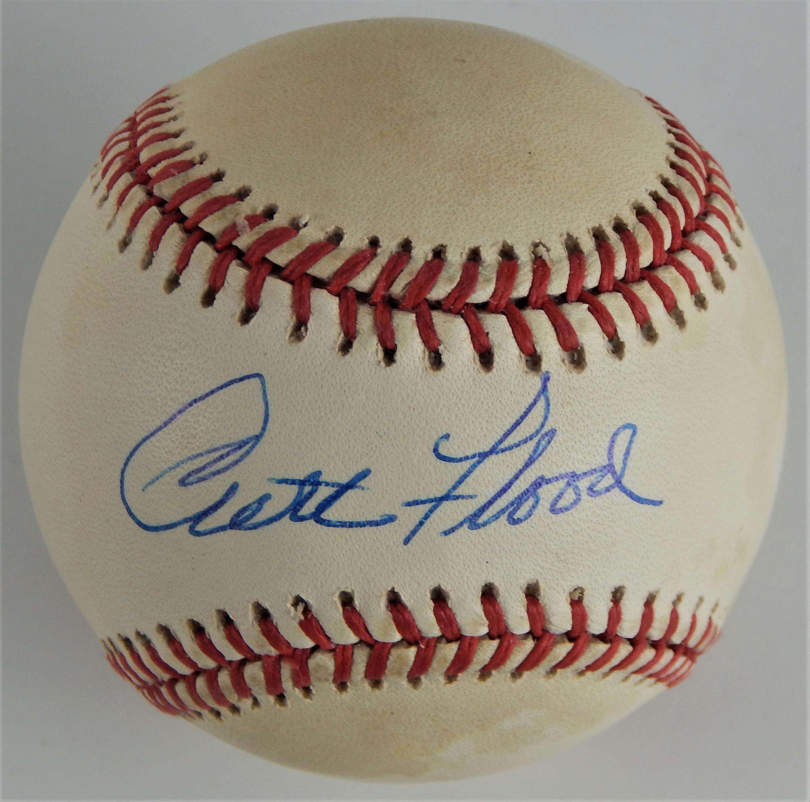 Baseball Autographs - Curt Flood Single Signed ONL Baseball