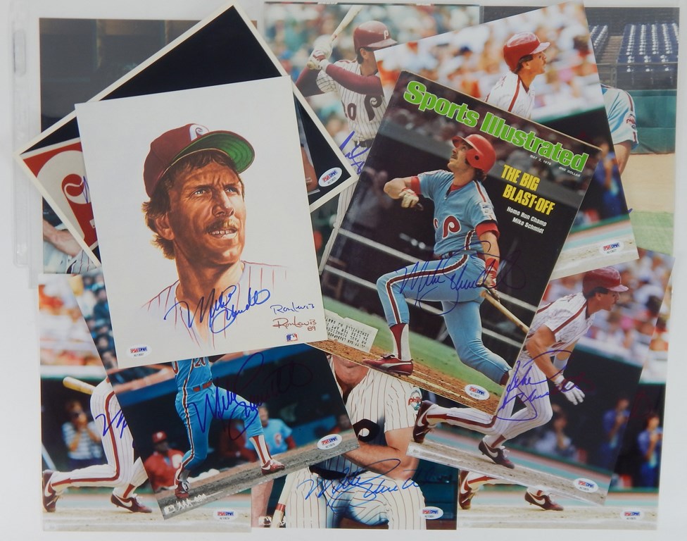 Baseball Autographs - Mike Schmidt Autograph Lot of 23