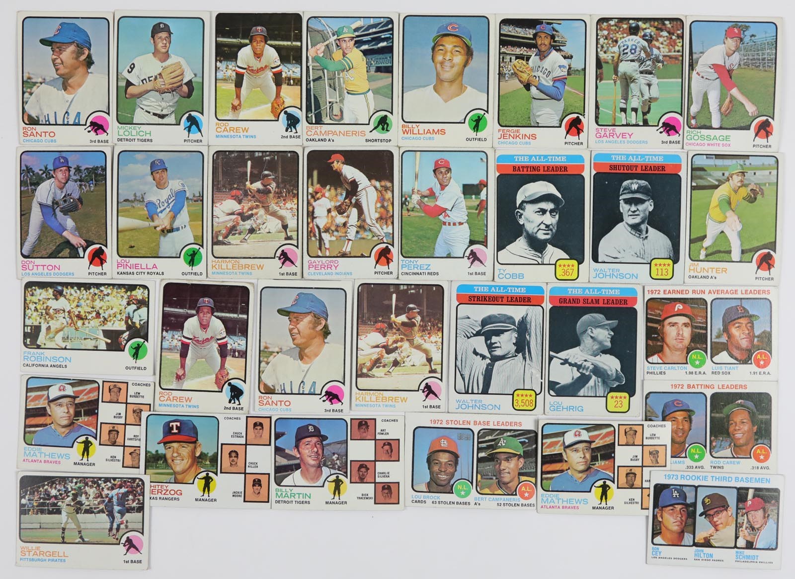 - 1973-75 Topps Baseball Near Complete Sets with Key Rookies (2264 Cards)