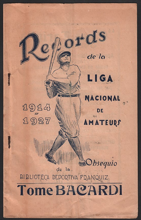Baseball Publications - Babe Ruth 1927 Cuban Baseball Publication Bacardi Negro League