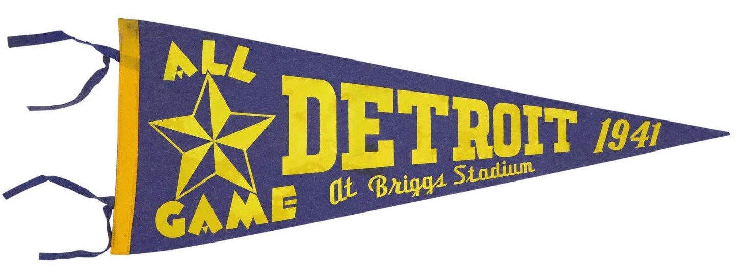 Rare 1941 Detroit All Star Game Pennant