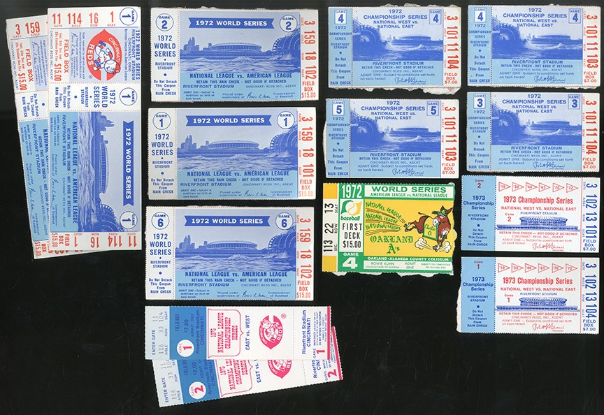Tickets, Publications & Pins - World Series & Championship Tickets Including Fisk Game From the Bernie Stowe Collection