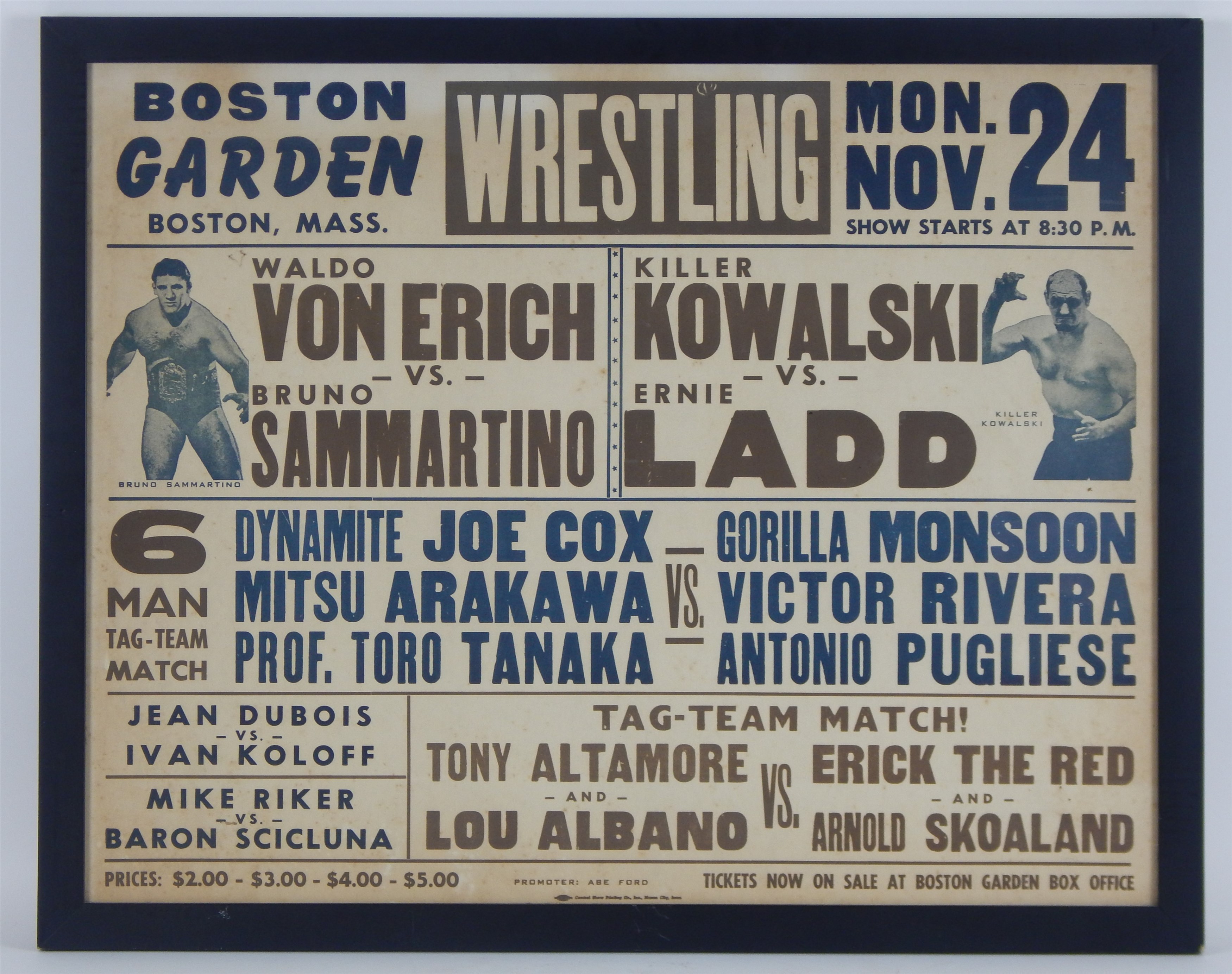 Wrestling - Bruno Sammartino On Site Poster