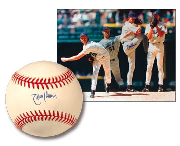 - Randy Johnson Signed Baseball & Photograph (16x20")