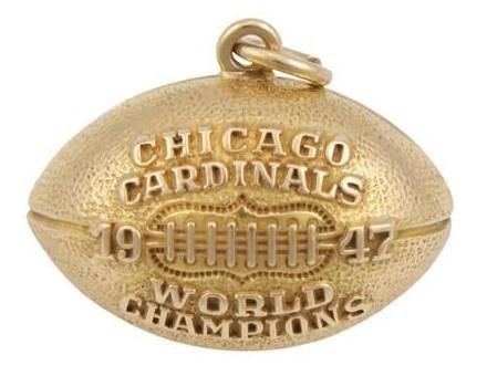 Football - 1947 Chicago Cardinals NFL Championship Gold Charm