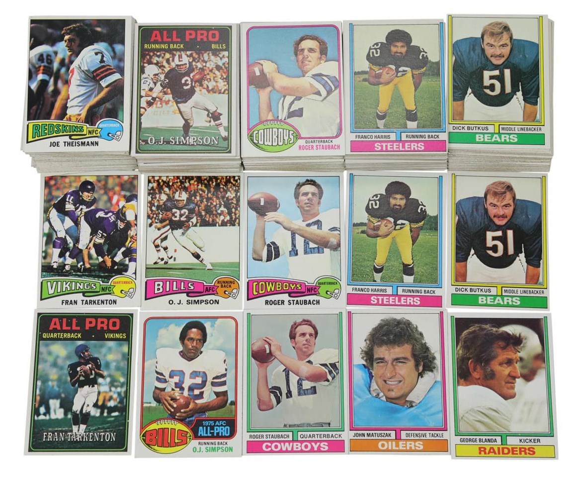 Baseball and Trading Cards - 1974-76 Topps Football Stars (350+)