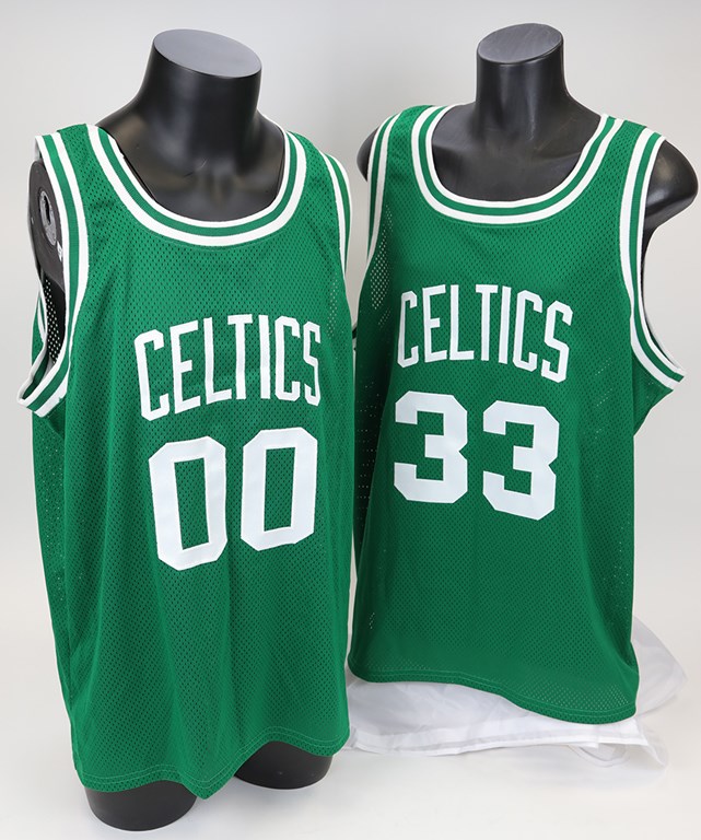 Basketball - Two Boston Celtics Jerseys Signed by Bird/McHale/Parish
