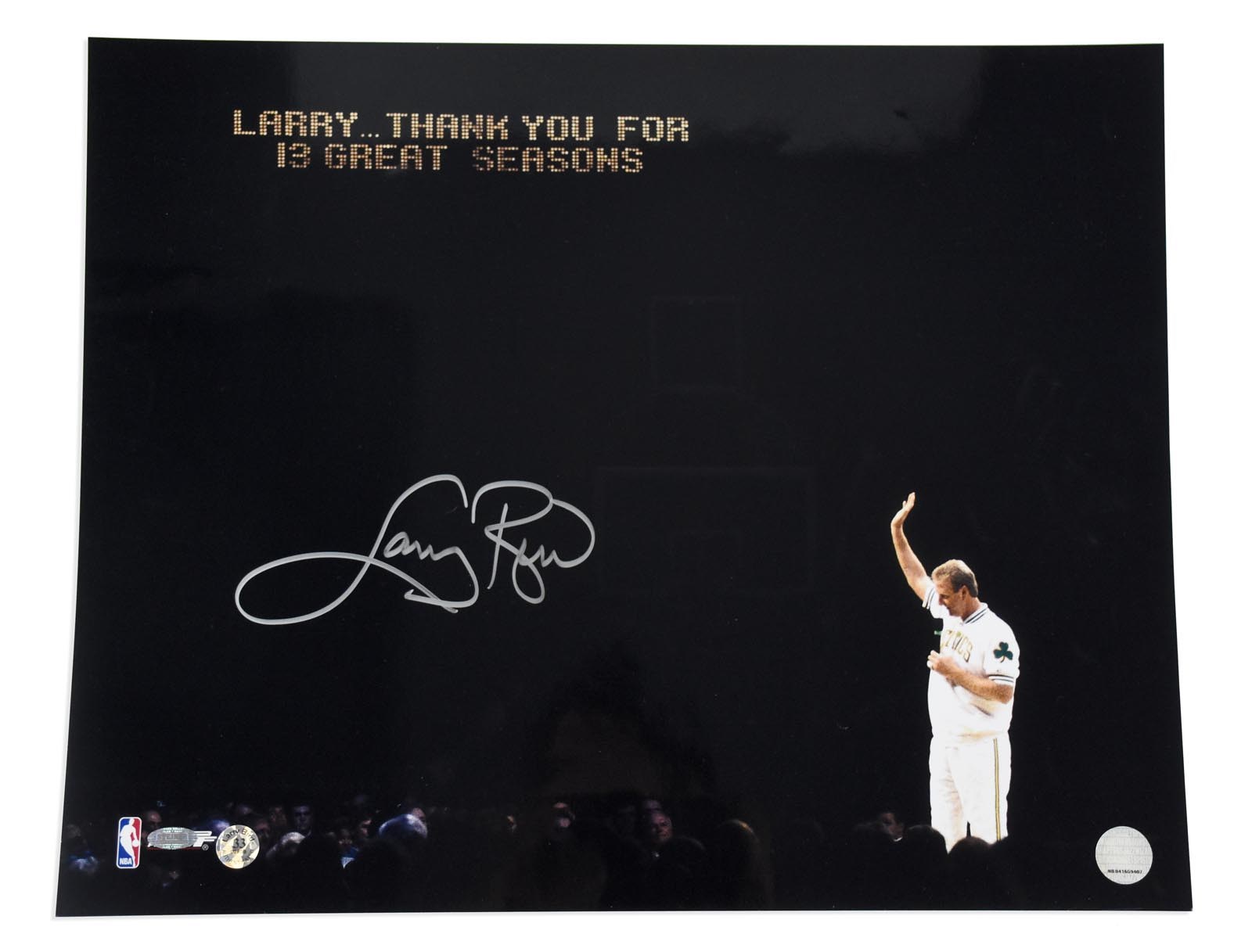 Basketball - Larry Bird Signed 16 x 20" Photograph (Steiner)