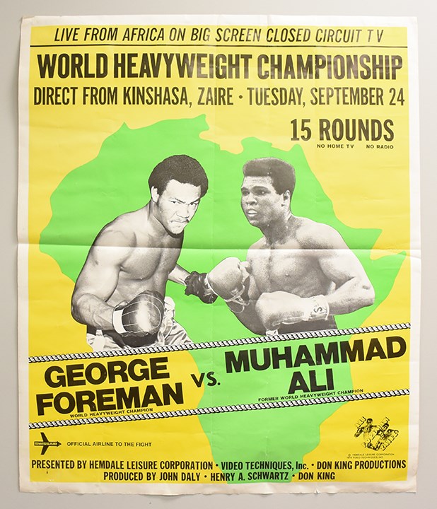 Muhammad Ali & Boxing - 1974 Ali/Foreman Large Format Closed Circuit Poster
