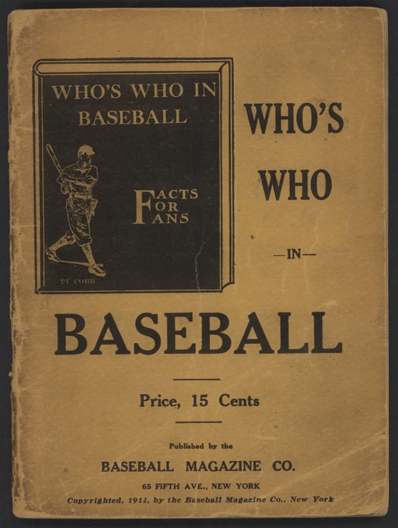 1912 Who's Who in Baseball (Inaugural Issue)