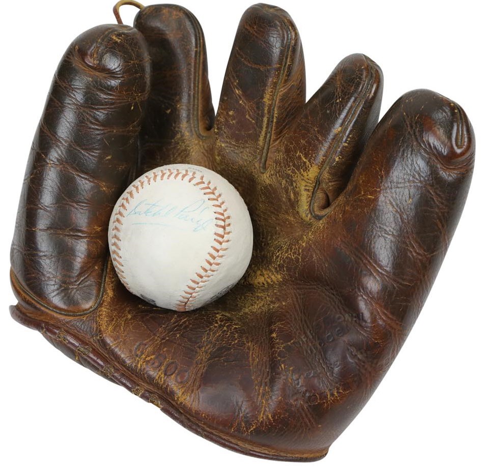 Negro League, Latin, Japanese & International Base - 1940's Satchel Paige Game Worn Fielder's Glove