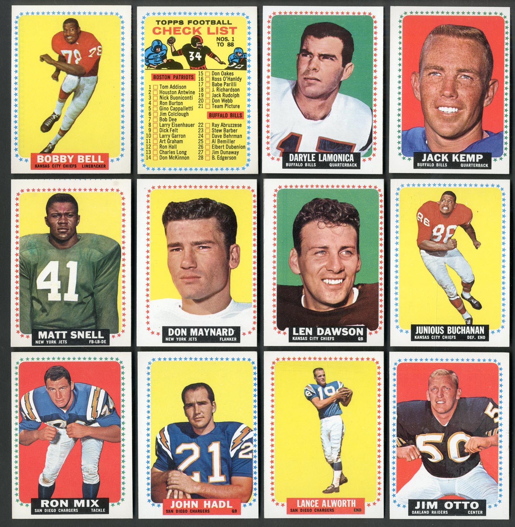 Baseball and Trading Cards - 1964 Topps Football Near Set (159/176)