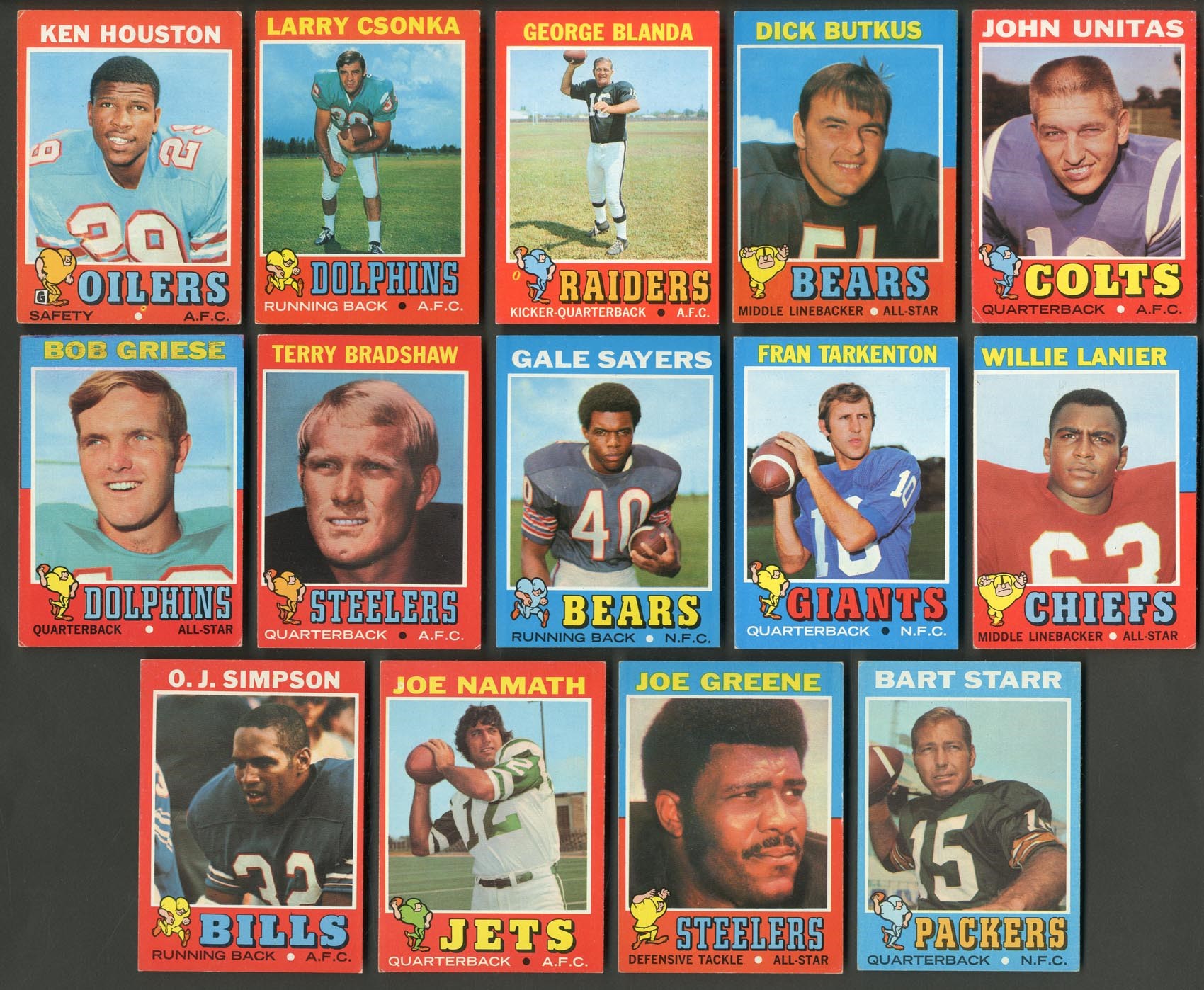 Baseball and Trading Cards - 1971 Topps Football Complete Set (263/263)