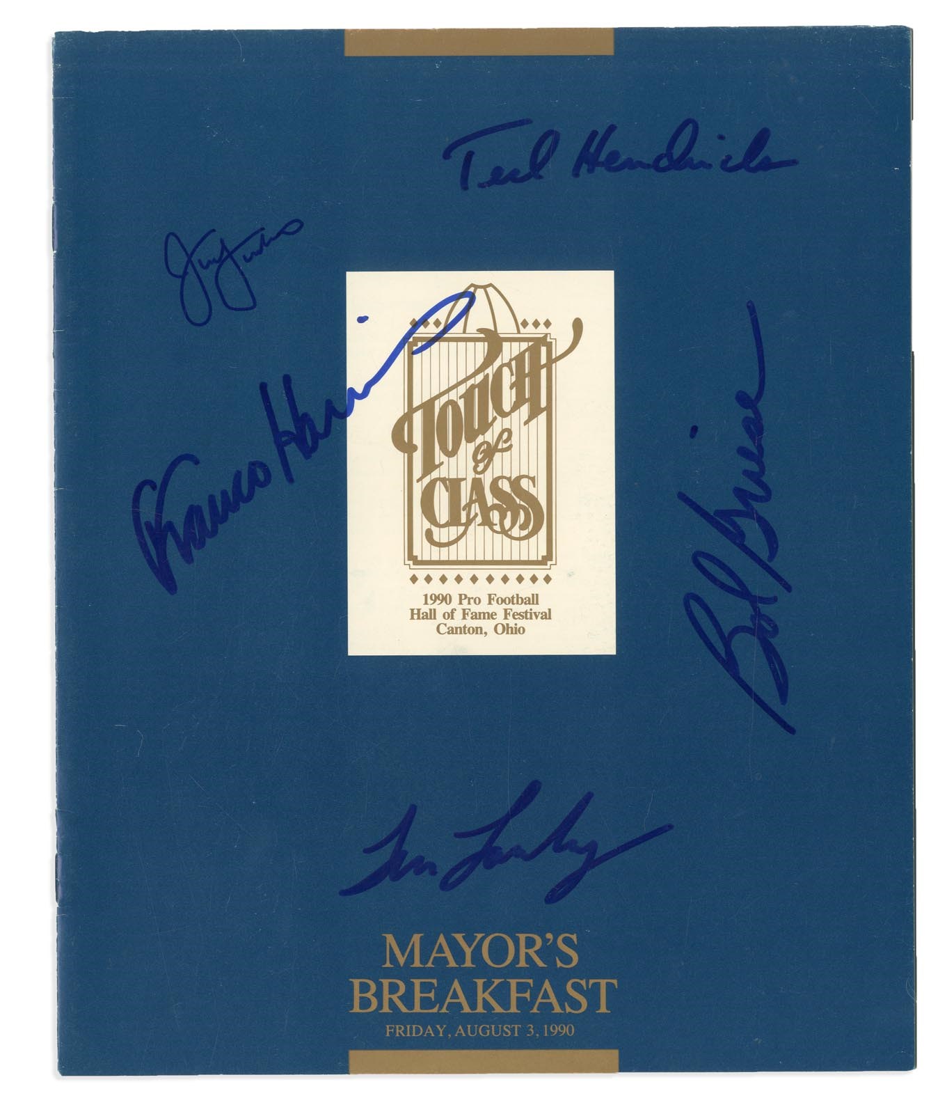 Autographs Football - 1990 Football HOF Mayor's Breakfast Signed Program (PSA/DNA)