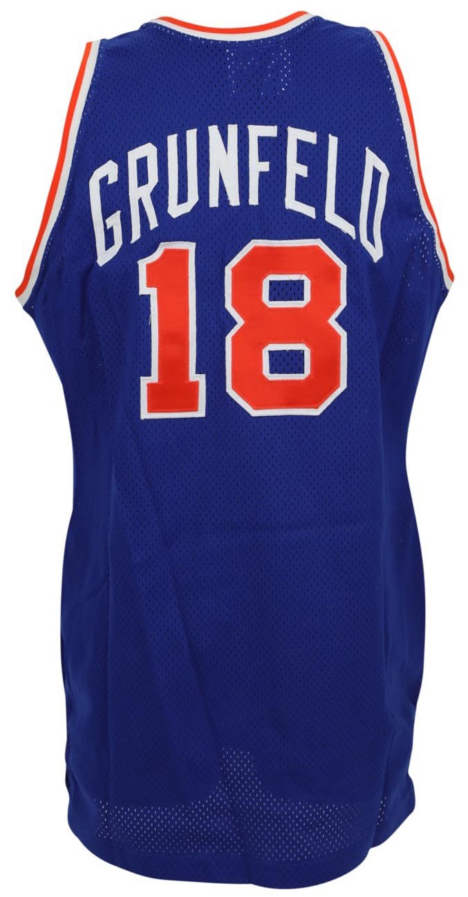 1980s Ernie Grunfeld New York Knicks Game Worn Jersey