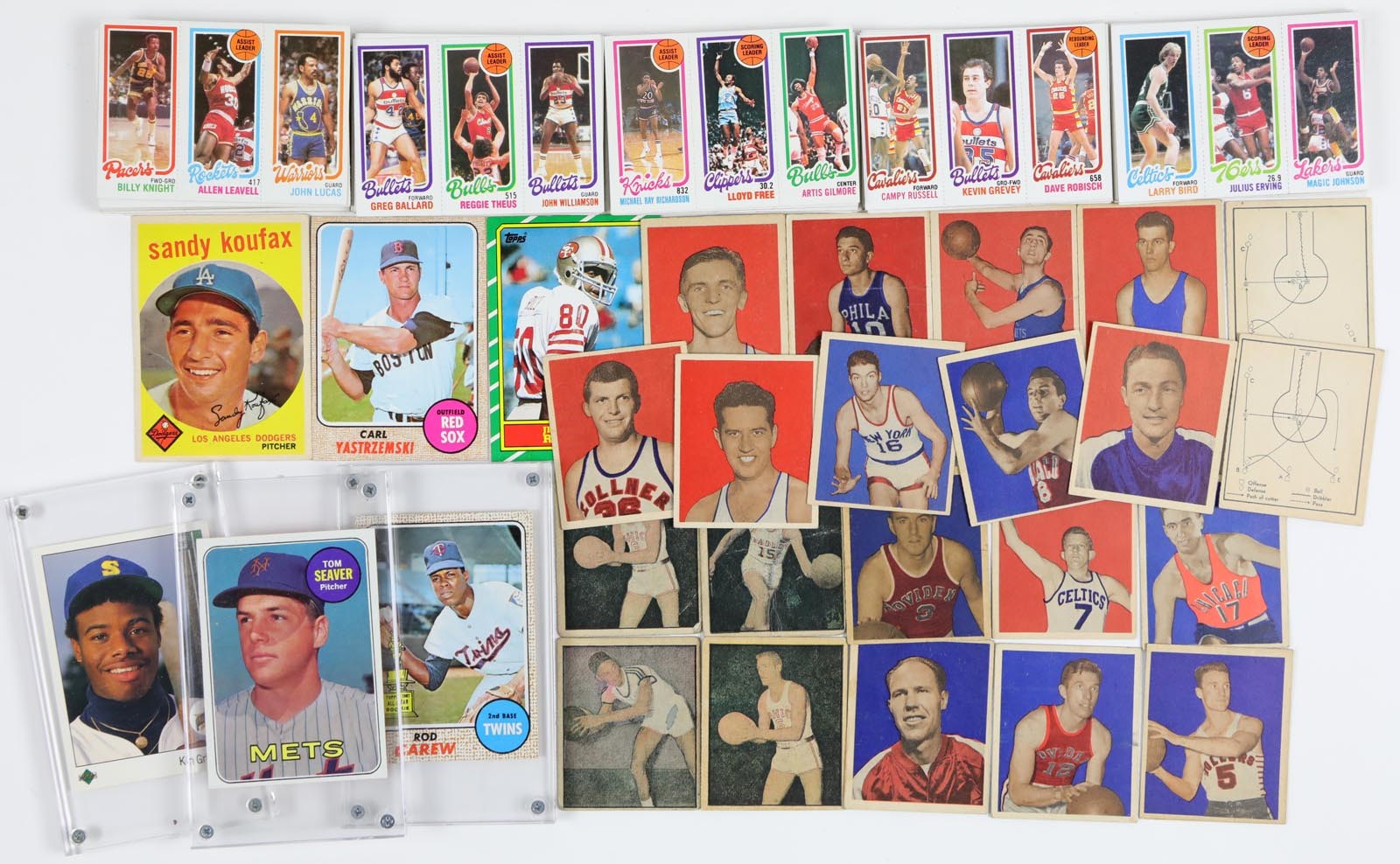 - 1940s-80s Multi-Sport Collection w/1948 Bowman Basketball (100+)