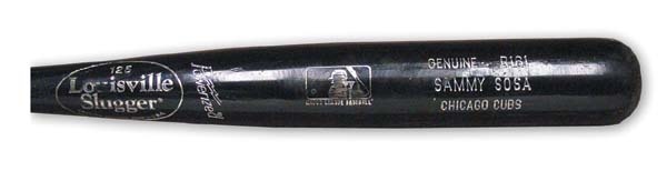 Sammy Sosa Signed Game Used Bat – J.T. Sports Game Used Bats