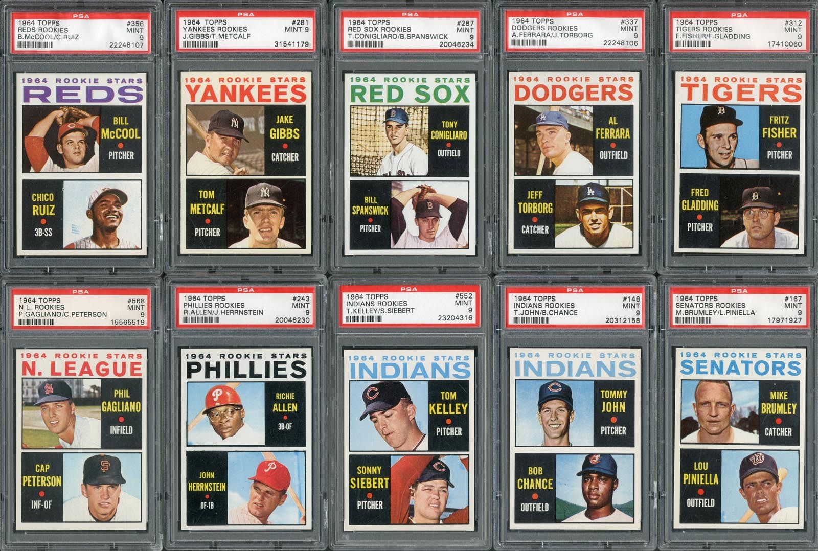 Baseball and Trading Cards - 1964 Topps PSA MINT 9 Rookies (14)