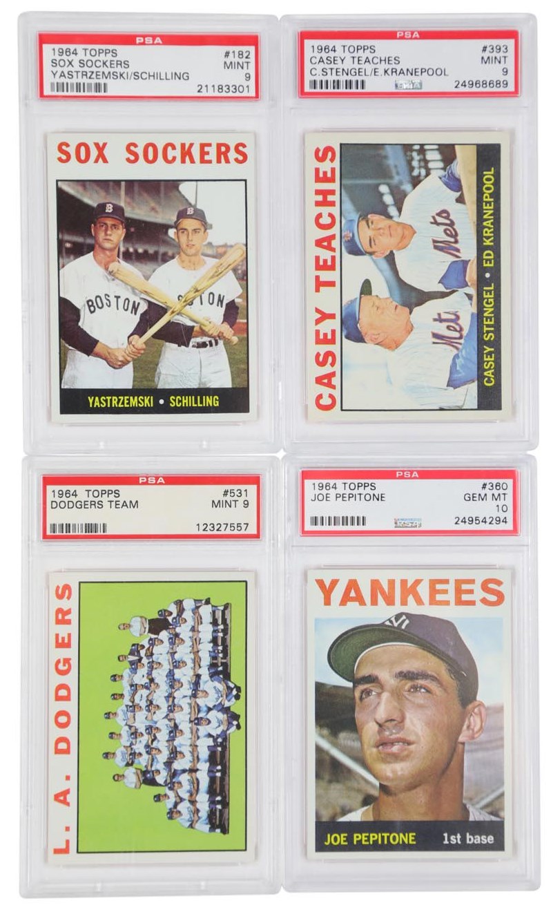 Baseball and Trading Cards - 1964 Topps Baseball PSA 9 & PSA 10 Collection (75+)