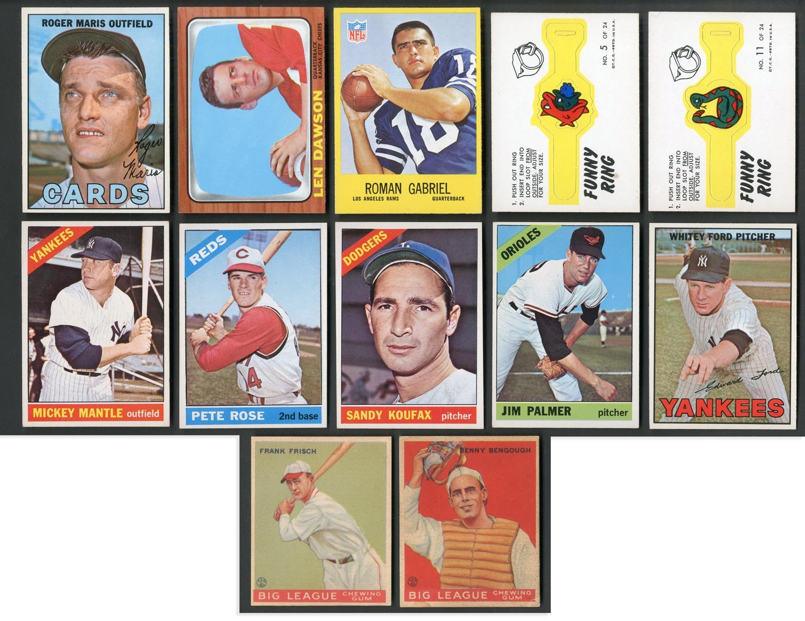 - 1930's-1960's Topps And Goudey Baseball And Football Collection (417) With Stars and HoFers