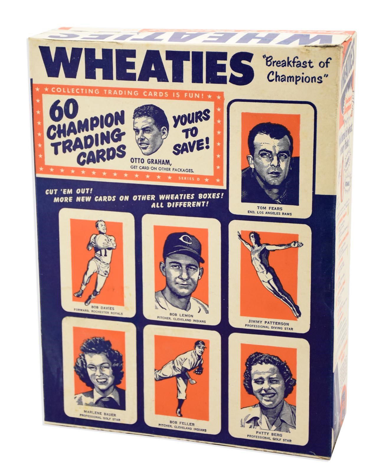 Baseball and Trading Cards - Circa 1950's Wheaties Box with George Mikan