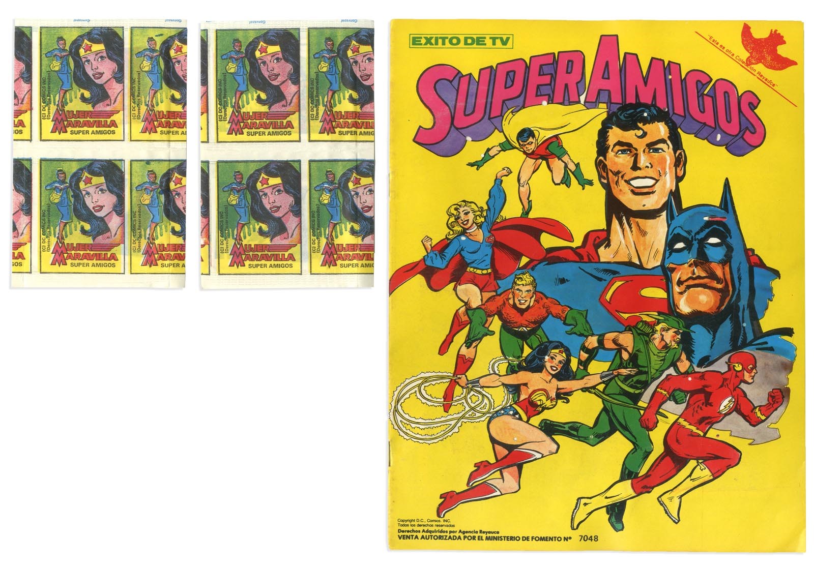 - 1970's Super Friends (Super Amigos) Venezuela Card Album with Unopened Packs
