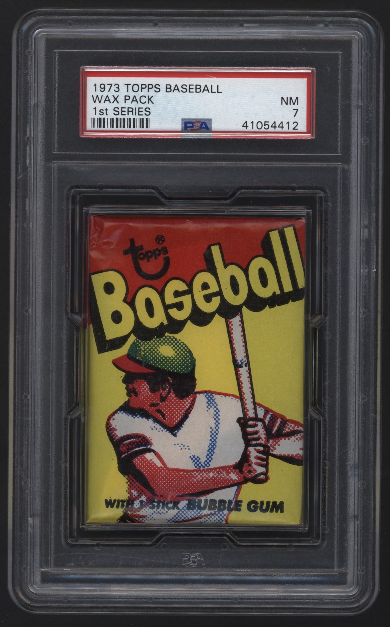 Baseball and Trading Cards - 1973 Topps Baseball 1st Series Wax Pack PSA NM 7