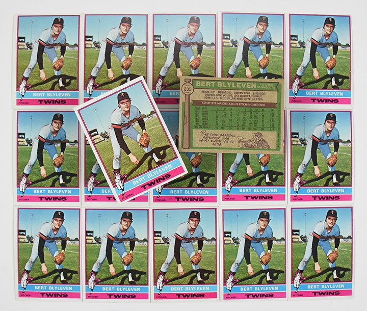 - 1976 Topps Bert Blyleven #235 High Grade Lot of Cards (97)