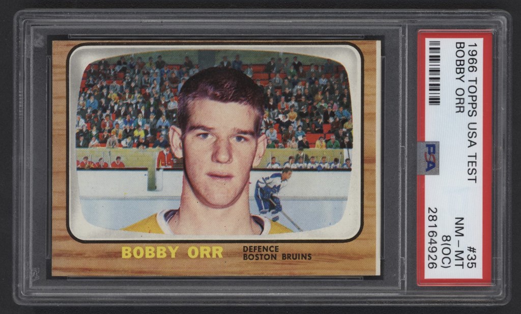 Hockey Cards - 1966 Topps USA Test Bobby Orr #35 PSA 8 (OC)