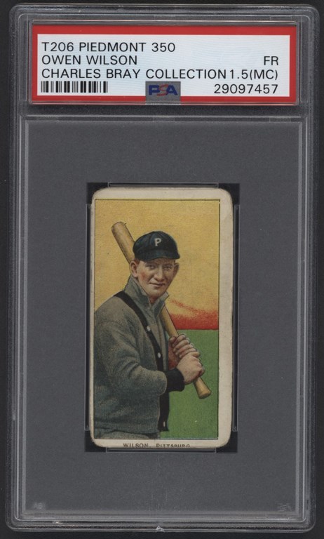T206 Piedmont 350 Owen Wilson PSA FR 1.5(MC) From Charles Bray Collection