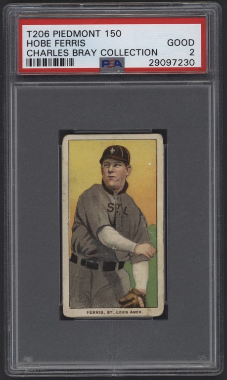 Baseball and Trading Cards - T206 Piedmont 150 Hobe Ferris PSA Good 2 From The Charles Bray Collection