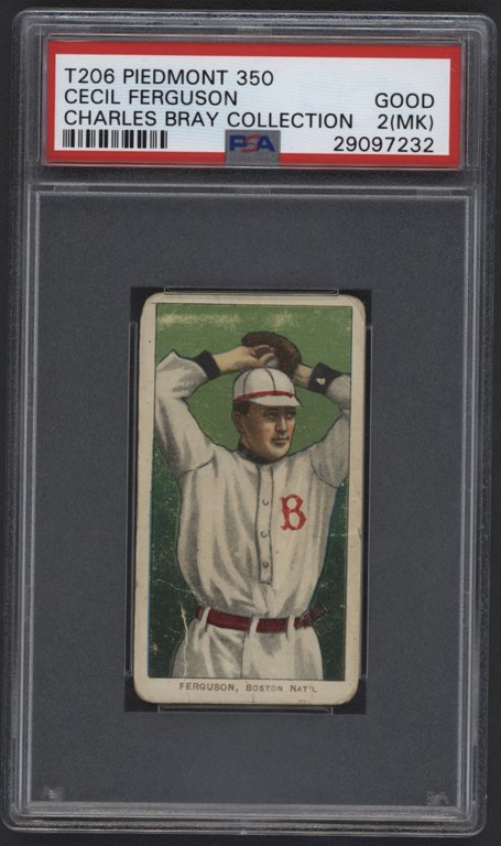 Baseball and Trading Cards - T206 Piedmont 350 Cecil Ferguson PSA Good 2(MK) From The Charles Bray Collection